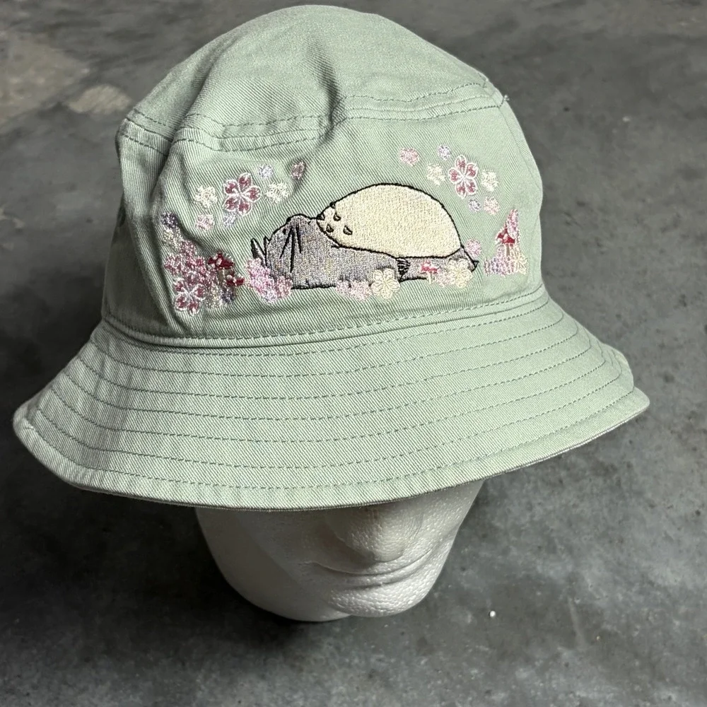 Studio Ghibli My Neighbor Totoro Sakura Bucket Hat Mint Sage Green Cherry OS